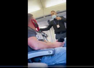 Passenger wearing red thong iso proper mouth mask thrown off flight