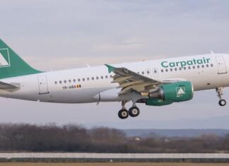 Carpatair’s first Airbus A319 painted and ready for flight