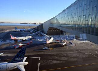 Inauguration of revamped Terminal B at New York LaGuardia Airport