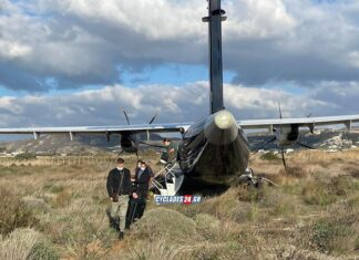 Runway excursion of an Olympic Air aircraft in Milos Island Airport