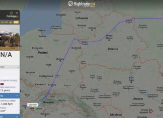 Russian Ilyushin IL76TD transporting nuclear fuel arrives in Bratislava
