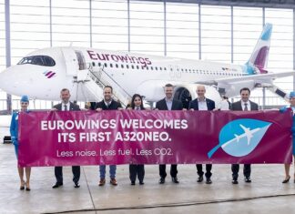 Eurowings takes delivery of first Airbus A320neo in Toulouse and flies it to its Dusseldorf home