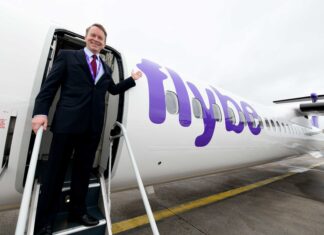 Flybe’s first flight takes to the skies from Birmingham Airport