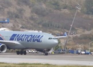 National Airlines Airbus A330 hits lamp post during taxi at Basseterre, Saint Kitts and Nevis