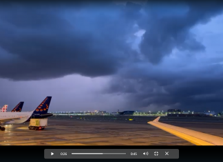 Thunderstorms around Brussels Airport disrupts air traffic on Thursday evening