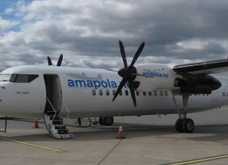 First flight of Amapola between Mariehamn, Åland, and Stockholm Arlanda, Sweden
