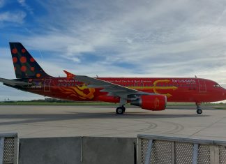 Belgian Red Flames and Red Devils introduce newest Brussels Airlines Belgian Icon “Trident”