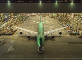 After more than fifty years of commercial service, the final Boeing 747 leaves Everett Factory