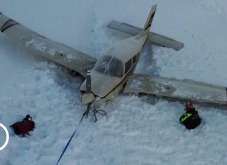 Miraculous emergency landing of a small sports plane in the Dolomites