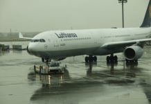 Lufthansa Airbus A340-600 in Frankfurt
