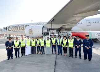 Emirates operates milestone demonstration flight powered with 100% Sustainable Aviation Fuel