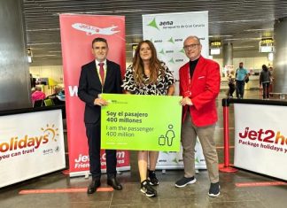 Gran Canaria Airport receives 400-millionth passenger