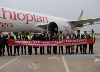 Ethiopian Airlines adds Xiamen (from São Paulo) and Shenzhen (from Liège) to its cargo destinations in China