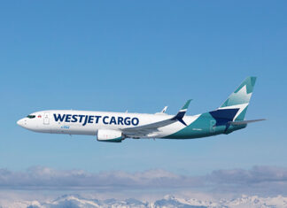 WestJet Cargo receives approval and certification of its 737-800 Boeing Converted Freighters from Transport Canada