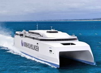Express 5, the world’s largest fast ferry to Bornholm, Denmark