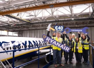 Ryanair announces new €40 million aircraft maintenance facility in Dublin creating 200 new engineers and mechanic jobs