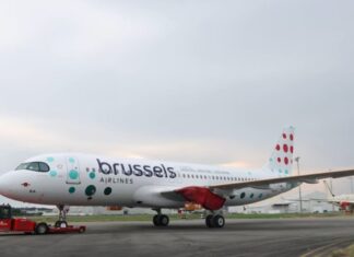 OO-SBA, Brussels Airlines’ first Airbus A320neo rolls out of the paint shop