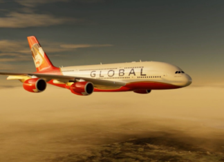 Global Airlines, the future all-A380 airline, partners with American Express and announces first two transatlantic destinations