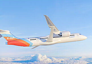MD-90 aeroplane arrives at Boeing site for modification to test Transonic Truss-Braced Wing