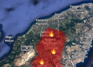Thousands of tourists evacuated in Rhodes as huge fire front expands