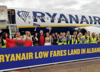 Ryanair announces record advance bookings for 17 new Tirana routes (including Brussels South CRL), starting October 31