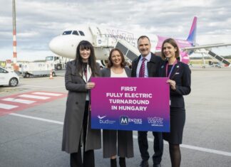 Wizz Air and Menzies Aviation perform fully electric turnarounds at Budapest Airport