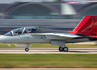 First Boeing T-7A Red Hawk arrives at Edwards Air Force Base to begin U.S. Air Force flight testing