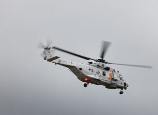 German Navy NH90 Sea Tiger helicopter performs maiden flight