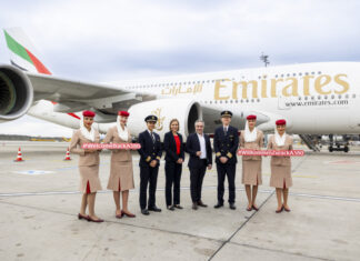 Emirates Airbus A380 returns to Austria