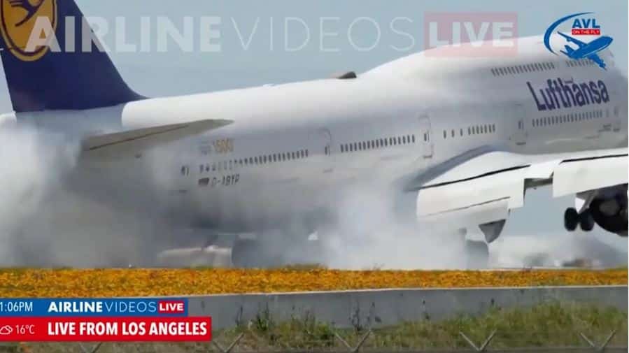 Lufthansa confirms rough landing of Boeing 747-8i training flight at Los Angeles Airport