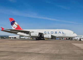Global Airlines takes flight: inaugural Airbus A380 journey from Glasgow to New York JFK