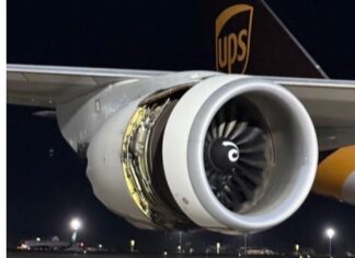 UPS Airlines Boeing 747-8F strikes engine during landing in Taipei amid typhoon Podul