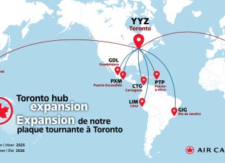 Air Canada expands Toronto Pearson hub with new routes and fleet investments