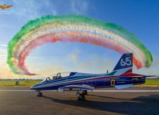 Italian aerobatic team Frecce Tricolori marks 65th anniversary with international air show