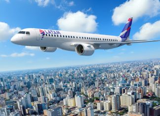 LATAM orders 24 Embraer E195-E2 jets, with options for 50 more, to expand South American network