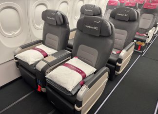 Eurowings debuts Germany’s first 2×2 Premium seats on A320neo with sold-out Berlin–Dubai launch