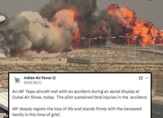 Indian Tejas jet crashes at Dubai Airshow, pilot killed