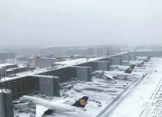 Frankfurt Airport cancels over 100 flights amid snow and ice storm