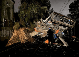 New train accident in Spain: Commuter train hits collapsed wall near Barcelona, injuring at least 20