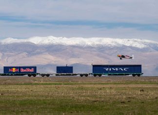 Dario Costa lands and takes off from moving train in aviation world-first