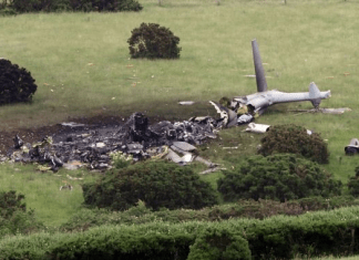 Three Royal Navy personnel killed in Merlin helicopter crash in Devon, UK