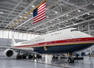 New interim Air Force One unveiled at Joint Base Andrews