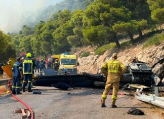 Two firefighting helicopters collide battling Greek wildfire, two crew members killed