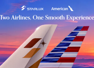 STARLUX and American launch codeshare covering 20 US destinations