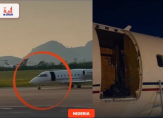 Challenger 604 business jet returns to Abuja after door separates in flight