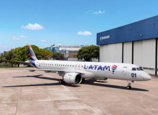 LATAM Brazil begins delivery process for first Embraer E195-E2